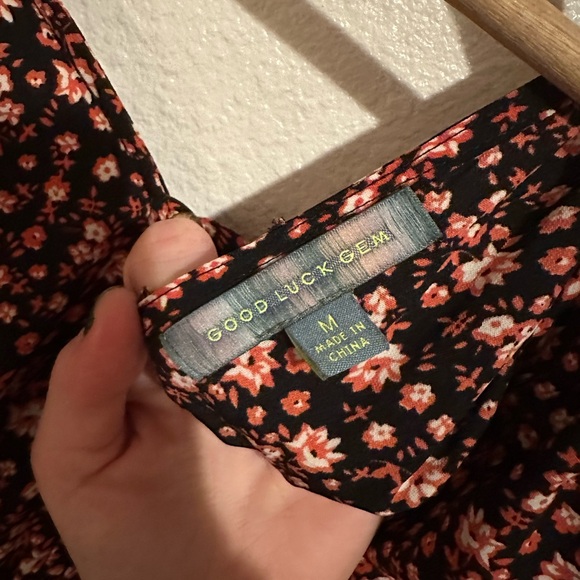 Good Luck Gem floral jumpsuit. Size medium. - Picture 2 of 5